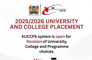 KUCCPS Application & Revision of Choices now open KUCCPS Application & Revision of Choices now open