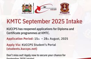 KUCCPS Reopens Applications for KMTC Certificate and Diploma Courses KUCCPS Reopens Applications for KMTC Certificate and Diploma Courses