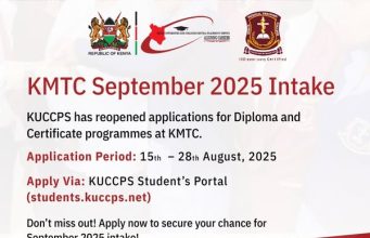 KUCCPS Reopens Applications for KMTC Certificate and Diploma Courses KUCCPS Reopens Applications for KMTC Certificate and Diploma Courses
